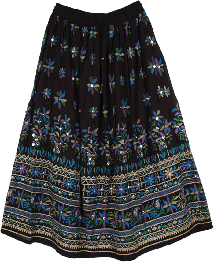 Sale:$19.99 Heavenly Long Black Sequin Skirt Blue Purple | Sequin ...