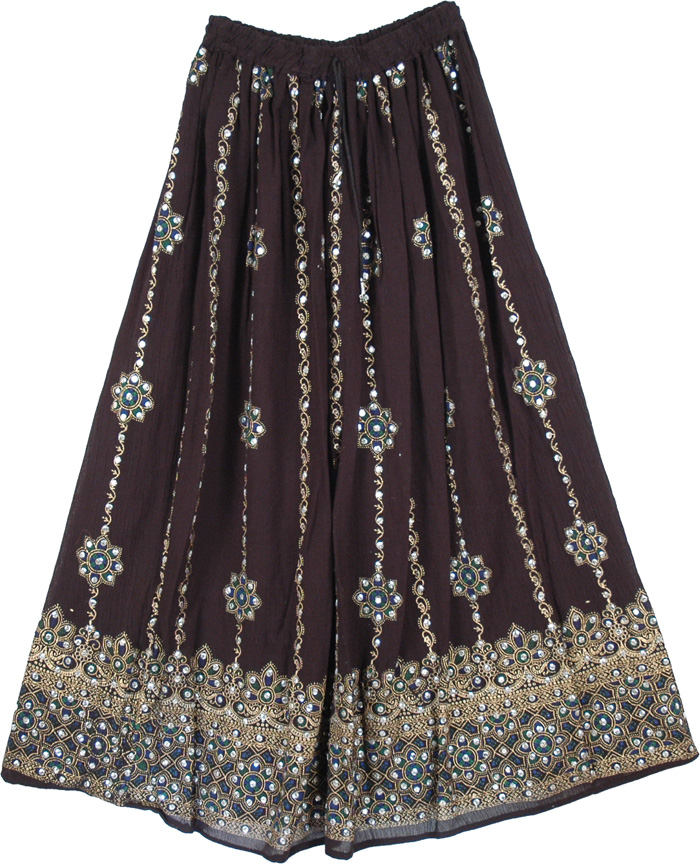 Exotic Shimmer Black Skirt