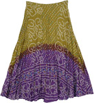 Gold Tye Die Multicolor Sequins Skirt