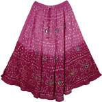 Tapestry Boho Fashion Mirrors Skirt 33L