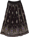 Purple Grace Black Long Skirt