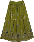 Henna Green Gypsy Fashion Skirt