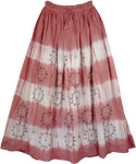 Decorated Rust Bohemian Long Skirt