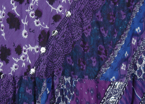 Honey Flower Deep Purple Sequin Skirt