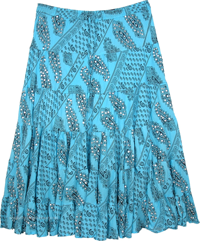 Hokey Pokey Ethnic Cotton Sequin Skirt