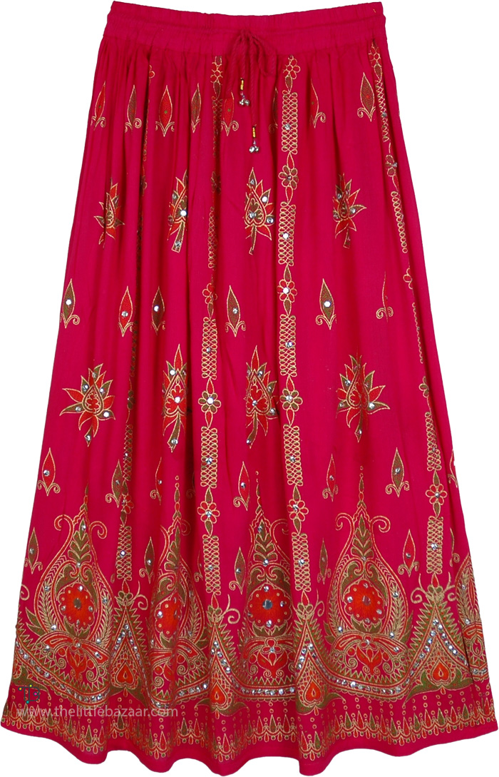 Rose Sands Sacred Story Embellished Maxi Skirt