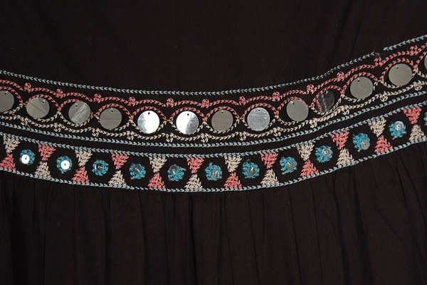 Ebony Beauty Sequin Tiered Ethnic Long Skirt