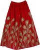 Red Avian Gypsy Long Sequin Skirt