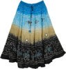 Floral Enchantress Rippling Cotton Long Dance Skirt