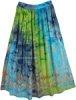 Tipsy Teal Paisley Print Long Cotton Skirt for Summer