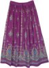 Mauve Celebration Sequined Skirt with Floral Motifs