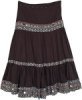 Ebony Beauty Sequin Tiered Ethnic Long Skirt