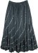 Dark Green Banana Cut Sequin Holiday Long Cotton Skirt