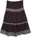 Ebony Beauty Sequin Tiered Ethnic Long Skirt
