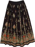 Belly Dance Orange Black Skirt