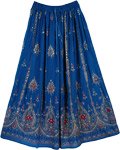 Catalina Blue Temple Dance Sequin Skirt