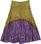 Gold Tye Die Multicolor Sequins Skirt
