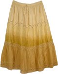 Gold Cape Ombre Long Plus Size Skirt