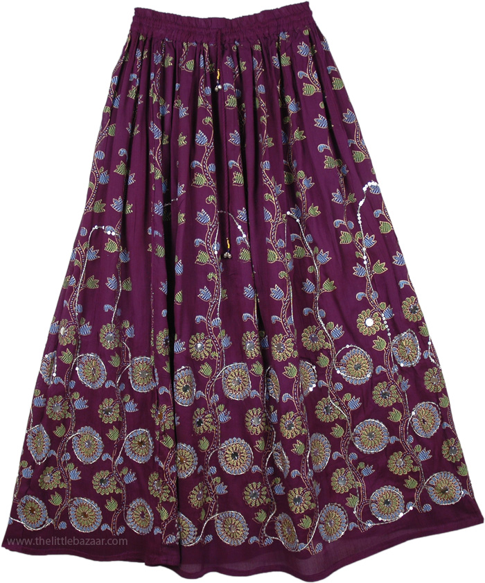 Bossanova Brazilian Sequin Dancing Skirt | Sequin-Skirts | Purple ...
