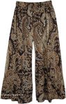 Party Palazzo Pants Paisley Print Cotton