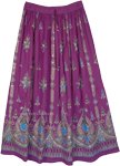 Mauve Celebration Sequined Skirt with Floral Motifs