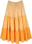 Mango Duet Long Cotton Skirt with Sequins and Lace