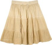 Almond Sapling Cotton Mini Skirt with Tinsel