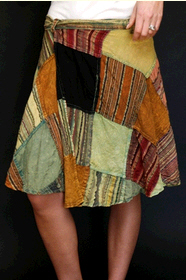 Patchwork Stylish Short Wrap Around Skirt