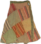 Patchwork Stylish Short Wrap Around Skirt