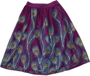 Peacock Sequined Camelot Short Skirt