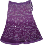 Purple Prose Sequined Tie Dye Short Skirt