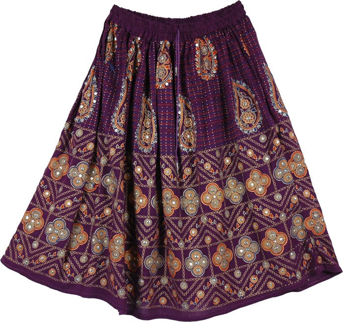 Exotic Old Wine Short Skirt