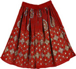 Pole Red Short Skirt