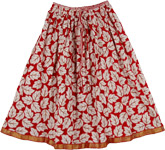 Bright Red Summer Short Skirt