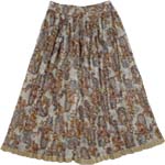 Off White Grey Shimmer Womens Skirt