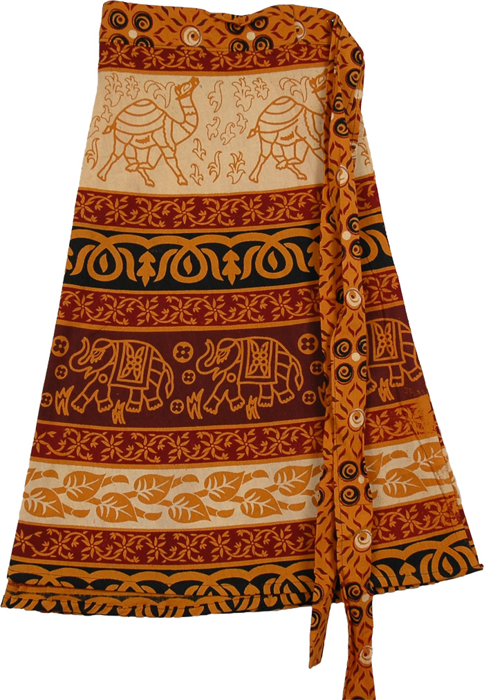 Tenn Animal Wrap Short Skirt