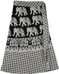 Olifant Black White Wrap Short Skirt