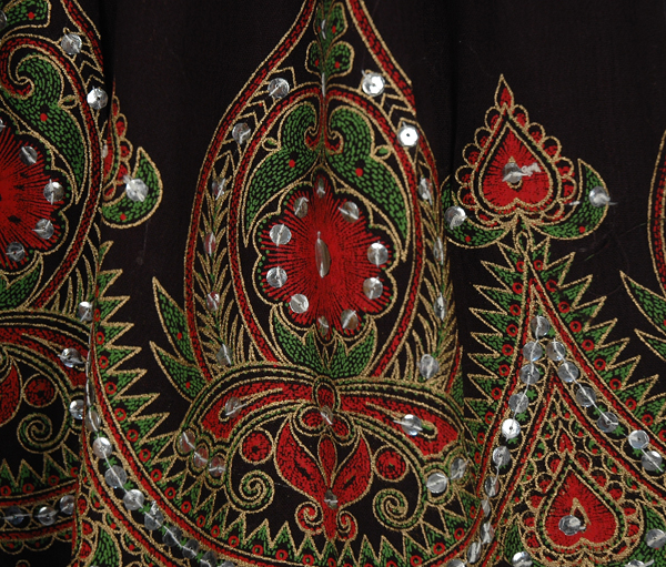 Black indian Festival Short Skirt with Shining Sequins