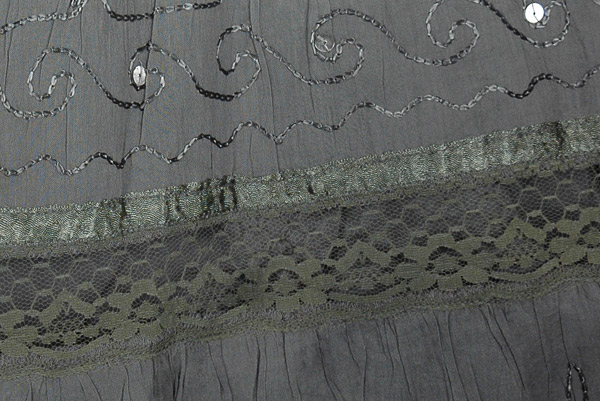 Grey Black Ombre Cotton Skirt