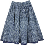Blue Bay Cotton Short Knee Length  Skirt