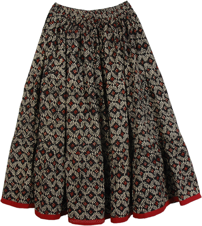 Dark Sienna Short Cotton Skirt