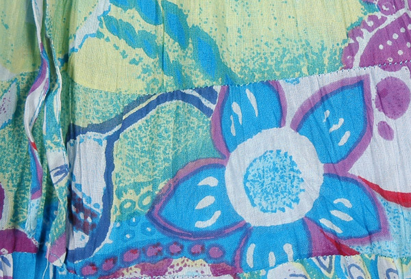 Pastel Blue Floral Short Skirt