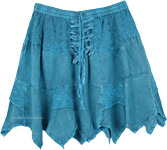 Groovy Summer Lace-Up Short Skirt  [4592]