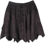 Hip in Black Gothic Style Short Skirt