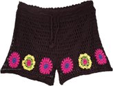 Boy Shorts in Black Crochet [4623]