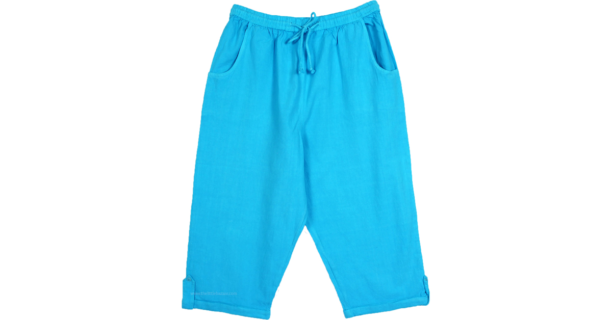 Sale:$9.99 Curious Blue Knee Length Shorts with Pockets | Clearance ...