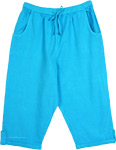 Blue Shorts with Pockets and Drawstrings [4635]