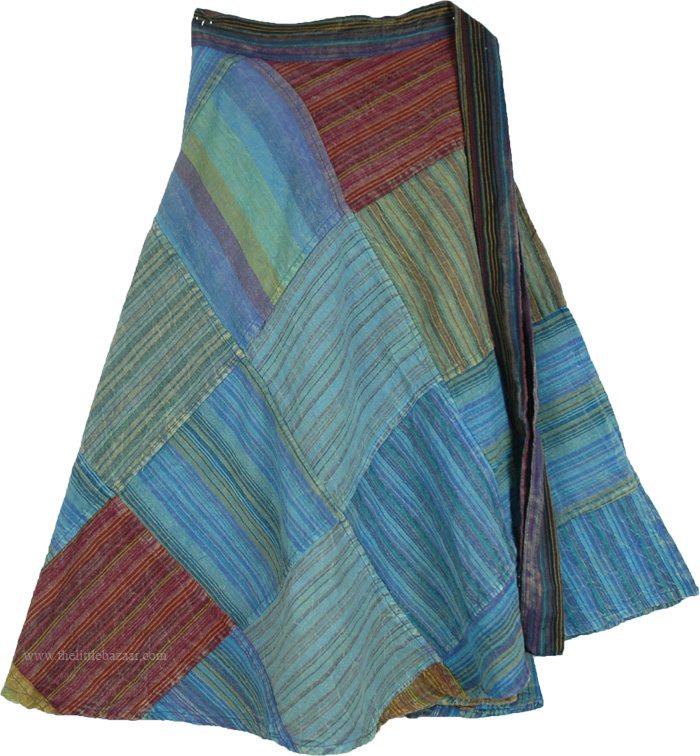 Sweet Rain Season Wrap Around Skirt | Short-Skirts | Blue | New ...