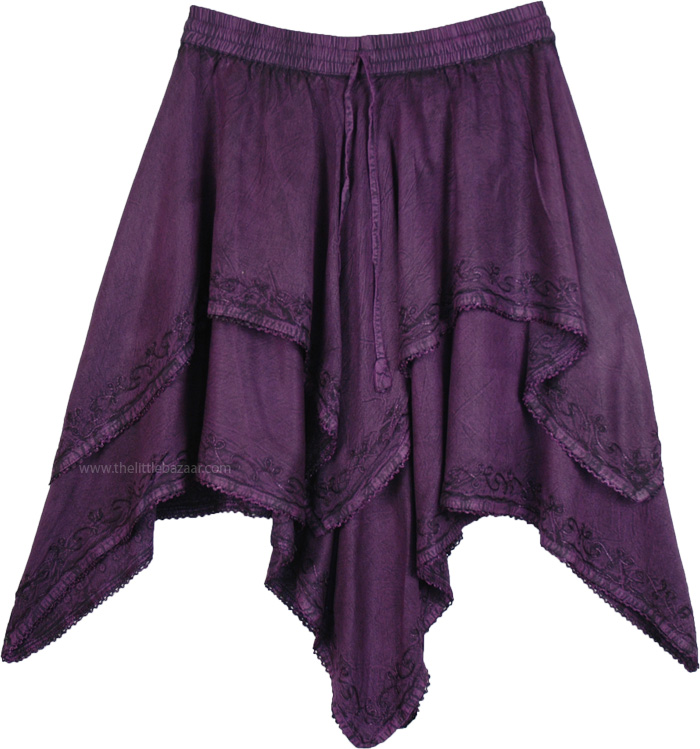 Renaissance Mid Length Dance Skirt in Purple | Short-Skirts | Purple ...