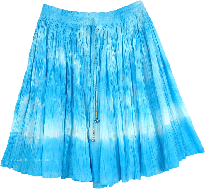 Egyptian Blue Flared Gore Western Rayon Skirt